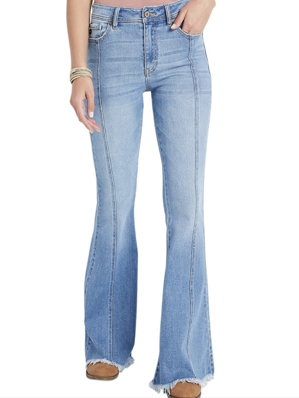 KanCan Flare High Rise Front Seam Jean..28